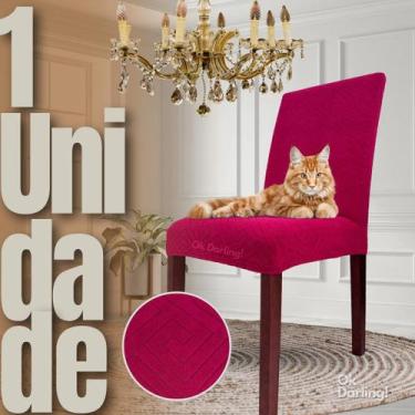 Imagem de Capa de Cadeira Linha Gold Anti Gato Egípcia - Vermelho Bordô - OK Dar