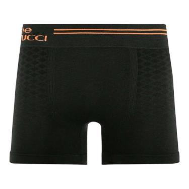 Imagem de Cueca Boxer Jacquard Sem Costura Preta - Zee Rucci, GG