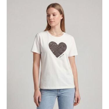 Imagem de Blusa Feminina Manga Curta Infinita Cor Bege, G, Bege