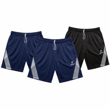 Imagem de Kit Bermuda Masculina Helanca Esportiva Confortável Secagem Rápida - O