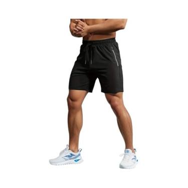 Imagem de Shorts Esportivos Masculinos De Secagem Rápida E Respiráveis Com Cordã