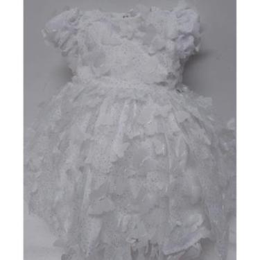 Imagem de Vestido Luxo Bebê Menina Festa Batizado Lessa Branco B9449-Feminino