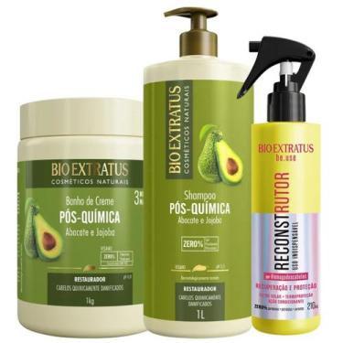 Imagem de Kit Reconstrutor + Pós- Química 1 Litro/Kg Bio Extratus - ABASHBC1000B