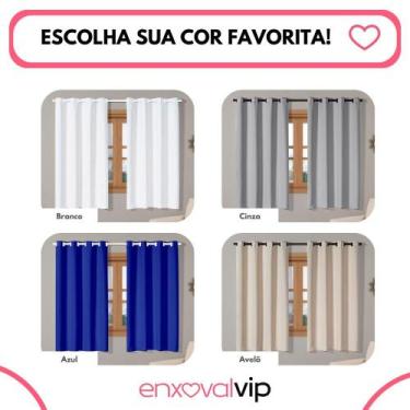 Imagem de Cortina Oxford 2,20m x 1,40m Apartamento para Sala Quarto Janela - Enx