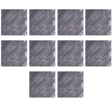 Imagem de Kit Placa Adesiva 3D Mármore Moderno Espuma de Polietileno PVC Autocolante Cinza