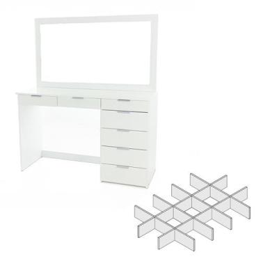 Imagem de Penteadeira Ditália 7 Gavetas 2 divisorias Br UV Acetinado