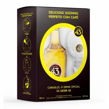 Imagem de Licor 43 Diego Zamora 700ml Kit Com Copo Balon De Vidro