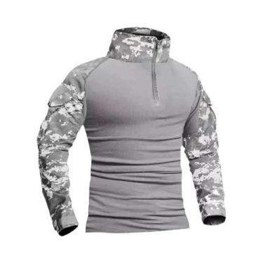 Imagem de Camiseta Tática De Manga Longa Camuflada Para Homens, Respirável, Para