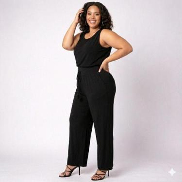 Imagem de Calça Feminina Plus Blessed Conforto E Estilo 6101 -, Preto, G2 (50/52