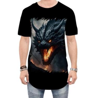 Imagem de Camiseta Longline Leviathan Infernal Fogo 2, GG