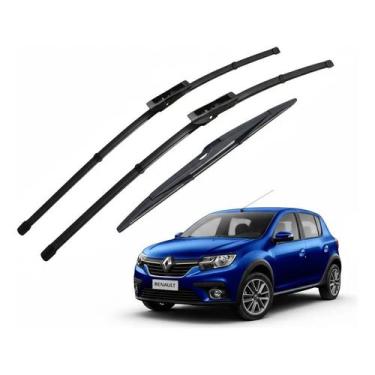 Imagem de Kit Palheta Limpador Parabrisa Silicone Sandero 2015 À 2023 - Congratu