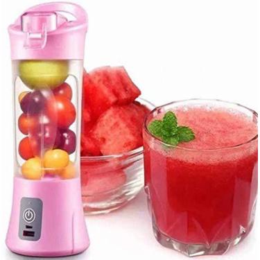 Imagem de Mini Liquidificador Mixer Juice Usb Garrafa Portatil Coquete ROSA - BC