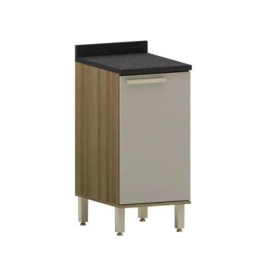 Imagem de Balcão De Cozinha 40 cm 1 Porta Com Tampo Isis Luciane Móveis - Lucian