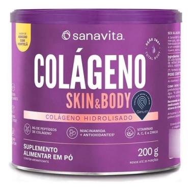 Imagem de Colágeno Skin 300g Sanavita Pele Cabelo Abacaxi e Hortelã
