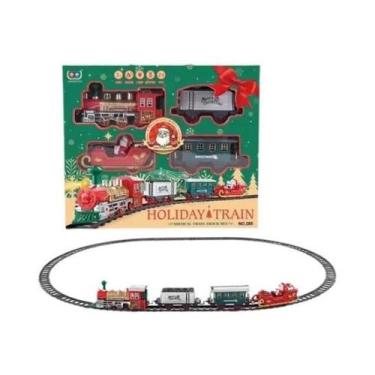 Imagem de Conjunto De Trem De Natal Para Crianças Com Luzes E Sons, Trilhos De F