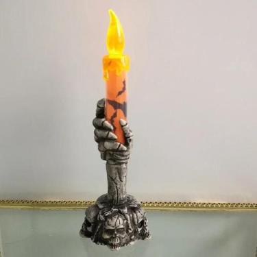 Imagem de Decoração De Mesa LED Colorida De Caveira Fantasma Para Halloween, Fes