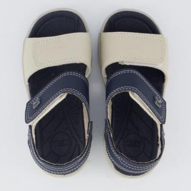 Imagem de Sandália Klin Tic Tac I Casual Infantil Azul Marinho e Off White, 26