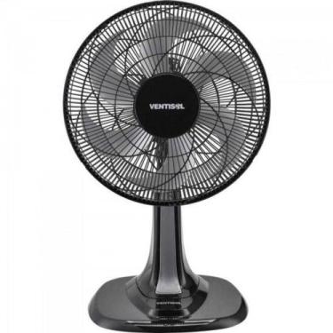 Imagem de Ventilador De Mesa com 6 Pás 220v Turbo Preto/cinza Ventisol, 220V