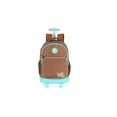 Imagem de Mochila Juvenil Capivara Rodinha Up4you 022304 Cor:Marrom, Marrom