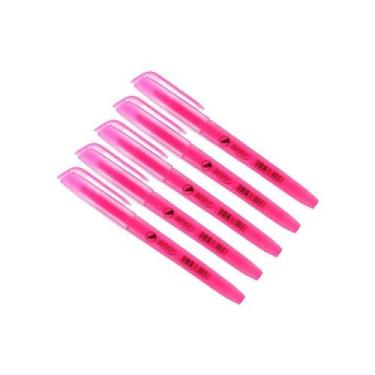 Imagem de Marca Texto Rosa Fluorescente chanfrado BRW 12un