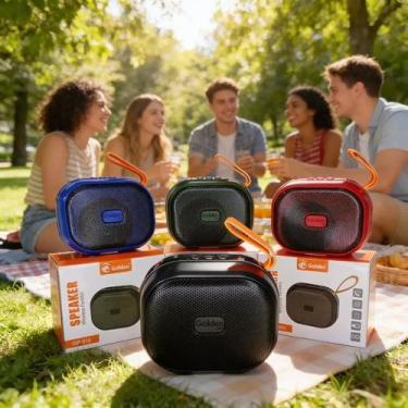 Imagem de Caixa De Som Bluetooth Portátil Rádio Fm Usb Cartão Sd Tws Cor:Preto -