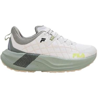 Imagem de Tênis Fila Racer Skytrail Masculino - Bege Claro/Oliva/Verde Limão 42,