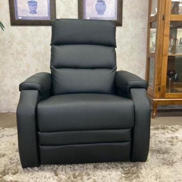 Imagem de Poltrona Relax Reclinável Com Massageador 100% Couro - D'Confort Desig
