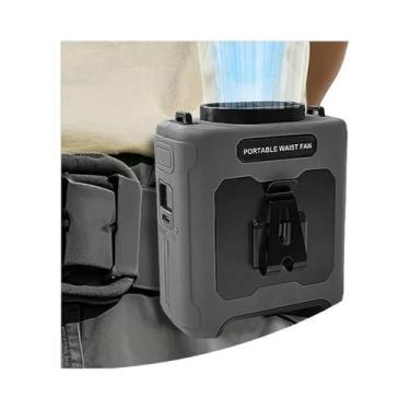 Imagem de Ventilador Portátil De Cintura 10000mAh Com Power Bank, Iluminação LED