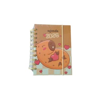Imagem de Agenda 2026 capa dura espiral capivara 168 folhas 15,2x11cm - - RIO MA