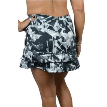 Imagem de Saia shorts fru fru estampada  moda fitness ki fit - exercite seu esti