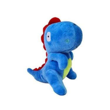Imagem de Chocalho de Pelúcia Dinossauro Unik Baby 15cm Azul Escuro