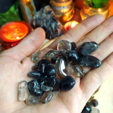 Imagem de Pedra Quartzo Fumê Mini de Bolso Purificação e Proteção Cristal Natura