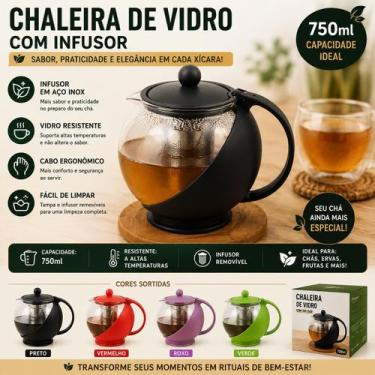 Imagem de Chaleira de Vidro com Infusor - 750 ml Sortido - Fratelli