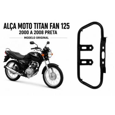Imagem de Alça Moto Titan Fan 125 2000 A 2008 Preta Modelo Original - Aurorense