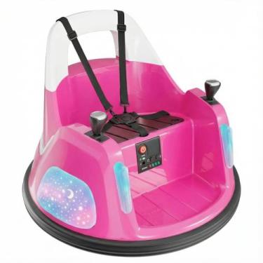 Imagem de Carrinho de Bate-Bate Elétrico CIYOKID 12V Controle Remoto Rosa