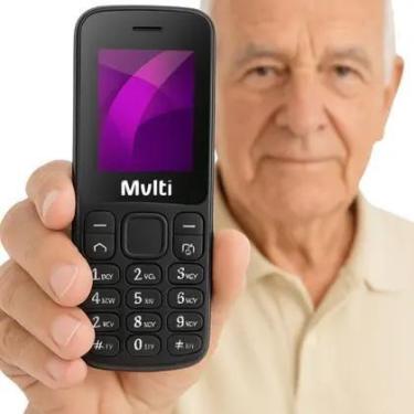 Imagem de Celular Multilaser Up 4G Para Idosos Teclas Grandes Rádio FM Lanterna 