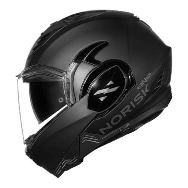 Imagem de Capacete Articulado Total Norisk Avenger Preto Fosco, L/G (59/60)