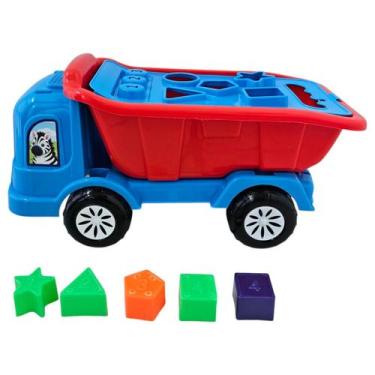 Imagem de Kit Praia Infantil Caçamba Didática Brinquedo De Areia Verão - Rei Do 