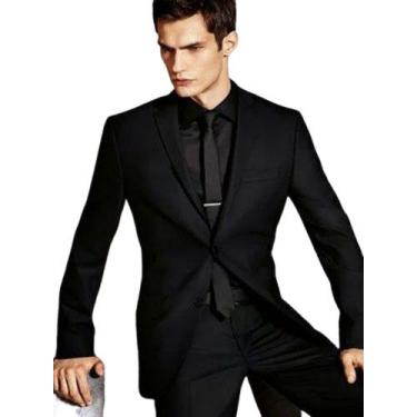 Imagem de Terno Masculino Completo Slim Fit Modelo 2023 Premium - Fressart, Pret