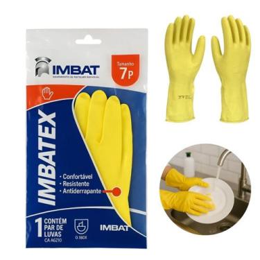 Imagem de Luva De Limpeza Multiuso Amarela Borracha Latex Light P - SANRO
