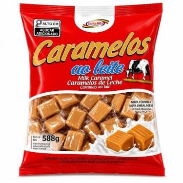 Imagem de Caramelos ao Leite Santa Rita Bala Macia Cremosa Milk Caramel 588g 80 