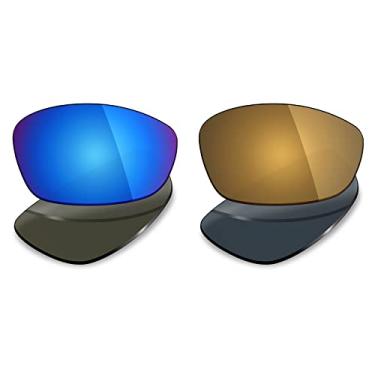 Imagem de 2 pares de lentes polarizadas de substituição da Mryok para óculos de sol Oakley Blender – Opções