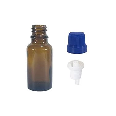 Imagem de Frasco de Vidro 20ml com Batoque Gotejador (20 Pecas) Cor:Azul Escuro