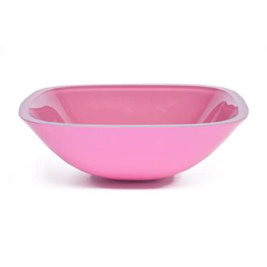 Imagem de CUBA DE VIDRO QUADRADA 35CM ROSA