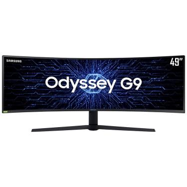 Imagem de Monitor Gamer Curvo Samsung Odyssey 49” DQHD, 240Hz, 1ms, HDMI, Display Port, USB, G sync, Freesync Premium Pro, ajuste de altura, branco, série G9
