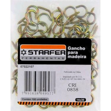 Imagem de Gancho Para Madeira 17x60 Com 100 Peças