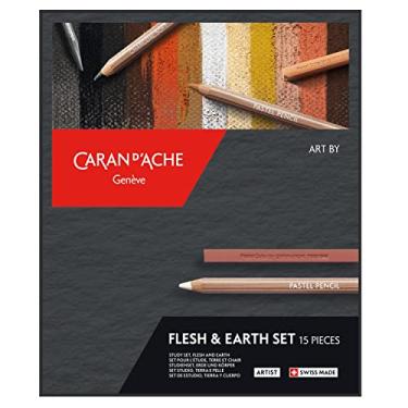 Imagem de Caran D'Ache Estojo Lápis 15 Peças, Flesh & Earth Set, Grafite
