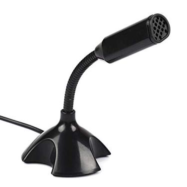 Imagem de Pokerty Microfone, microfone de rede USB, ferramenta profissional de conversação de voz com suporte de mesa para videoconferência KTV, gravação on-line