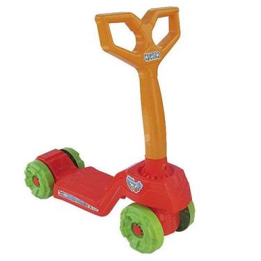 Imagem de Patinete Infantil Mini Scooty Vermelho Com Rodas Verde - Calesita