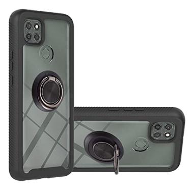 Imagem de For Motorola Moto G9 Power Starry Sky Solid Color Series Shockproof PC + TPU Protective Case with Ring Holder & Magnetic Function